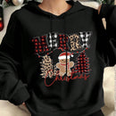 Ezwear sudadera con capucha de ajuste holgado y gruesa con estampado minimalista "feliz ano nuevo" de color rojo casual para mujer