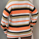 Slayr cardigan de punto con bloque de color y letras de estilo minimalista y casual