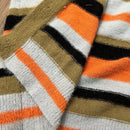 Slayr cardigan de punto con bloque de color y letras de estilo minimalista y casual