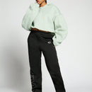 Sumwon women sudadera con capucha corta, de mangas completas, de bordes crudos y con forma de caja