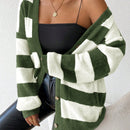 Essnce nueva moda sueter de lana de imitacion de vison con rayas para mujer, otono/invierno