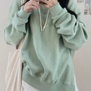 Dazy sudadera con capucha para mujer, de corte holgado, de unicolor