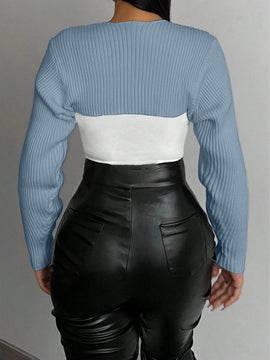 Foxxy cardigan de punto casual de unicolor con escote en v y manga larga para mujer, otono/invierno