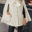Lune abrigo exterior elegante de mujer de lana