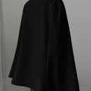 Elenzya capa, poncho y capa con cuello de pie, decoracion de botones con bloque de color en estilo chino, abrigo de lana grueso para mujer, otono/invierno