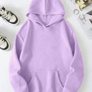 Ezwear sudadera con capucha y mangas largas con estampado de mariposa y letras para mujer