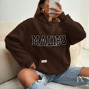 Ezwear sudadera informal con capucha y bolsillo con estampado de letras, para otono/invierno