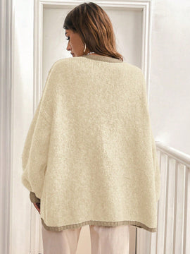 Frenchy blusa minimalista de manga larga con bolsillo y detalle de color contrastante en los bordes con lazo frontal para mujer