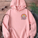 Ezwear sudadera con capucha de manga larga, impresion de eslogan, casual y holgada para mujer, otono/invierno