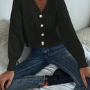 Prive cardigan informal de mujer de ajuste holgado, con hombros caidos, manga larga y de una sola hilera de botones, para otono/invierno