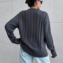 Cardigan holgado tipo murcielago, unicolor informal de otono