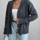 Cardigan holgado tipo murcielago, unicolor informal de otono