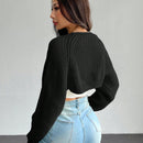 Petite chaqueta corta de punto acanalado con mangas raglan sin parte superior de tirantes (tipo cardigan de ballet)