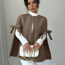 Elenzya abrigo de mujer casual de lana con decoracion de mono para otono, prenda exterior