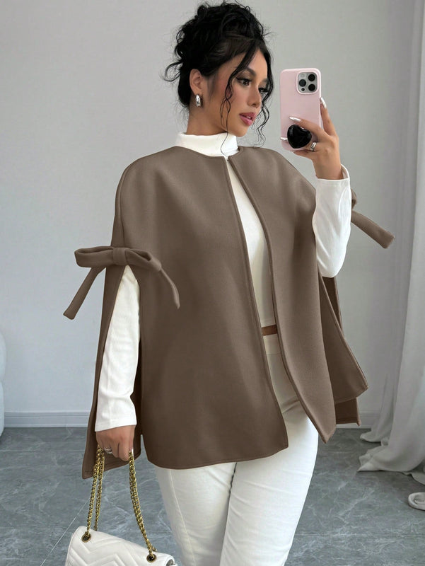 Elenzya abrigo de mujer casual de lana con decoracion de mono para otono, prenda exterior