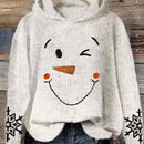 Lune sudadera con capucha de estampado floral vintage todo sobre en estilo minimalista casual, adecuada para otono/invierno