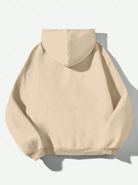 Ezwear sudadera informal tipo streetwear con lema, con corte holgado, estampado negro y rosa, para mujer, otono invierno