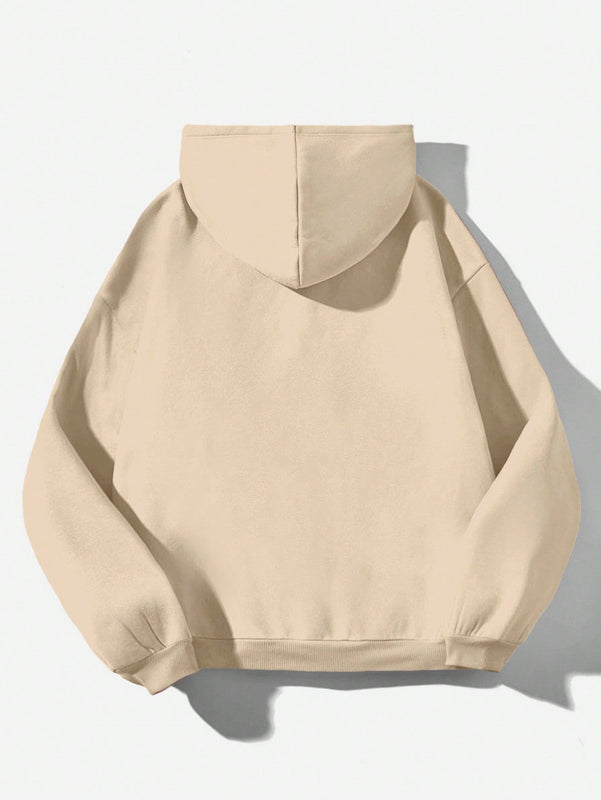Ezwear sudadera informal tipo streetwear con lema, con corte holgado, estampado negro y rosa, para mujer, otono invierno