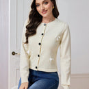 Modely cardigan elegante casual con lazo y boton para ir al trabajo para mujeres