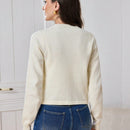 Modely cardigan elegante casual con lazo y boton para ir al trabajo para mujeres