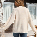 Vcay cardigan estampado de leopardo con nudo delantero en cuello en v vintage para mujer, uso casual de vacaciones, otono/invierno
