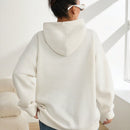 Cottnline sudadera con capucha casual de mezcla de algodon con patron de bordado de letras lindo para mujer