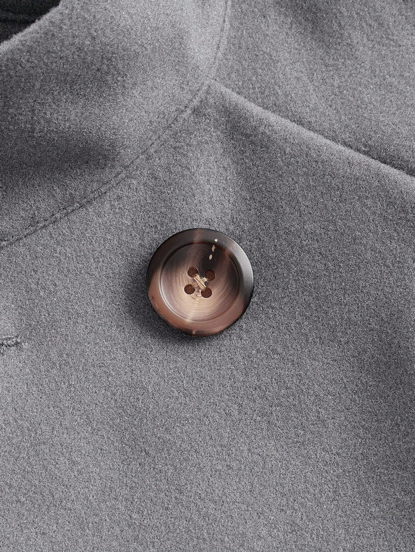 Vintamour abrigo capa elegante con cuello de pie de unicolor para mujer, para otono/invierno