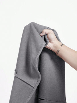 Vintamour abrigo capa elegante con cuello de pie de unicolor para mujer, para otono/invierno