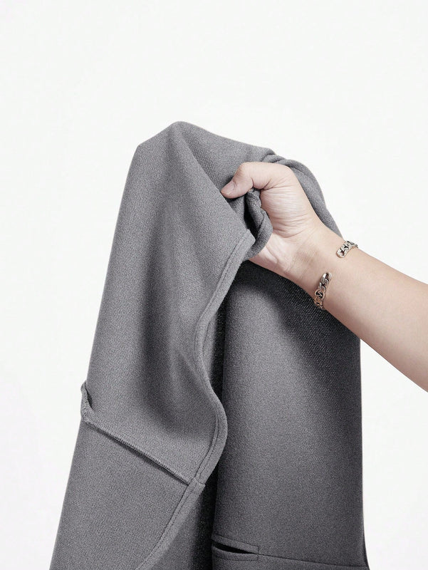 Vintamour abrigo capa elegante con cuello de pie de unicolor para mujer, para otono/invierno