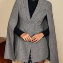 Vintamour traje falda vintage elegante para mujer, con capa tipo poncho decorado con botones, uso casual de oficina, ropa de mujer para invierno, atuendo de accion de gracias, abrigo de invierno para mujer, atuendos de invierno, ropa de navidad para