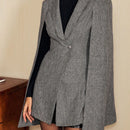 Vintamour traje falda vintage elegante para mujer, con capa tipo poncho decorado con botones, uso casual de oficina, ropa de mujer para invierno, atuendo de accion de gracias, abrigo de invierno para mujer, atuendos de invierno, ropa de navidad para