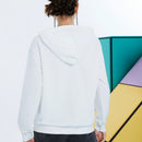Adventure time x  sudadera con capucha suelta de mujer con bolsillo tipo canguro, estampado de dibujos animados y letras, y hombros caidos