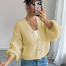 Essnce cardigan holgado y tejido suelto, manga larga informal para otono/invierno