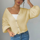 Essnce cardigan holgado y tejido suelto, manga larga informal para otono/invierno