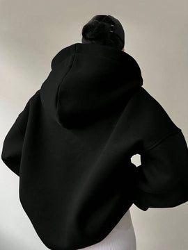 Essnce sudadera con capucha informal con estampado de letras para mujer, para uso diario