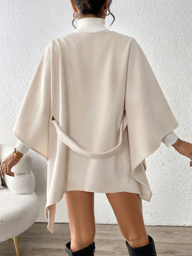 Frenchy abrigo de lana de estilo minimalista de moda, versatil y casual, para otono/invierno