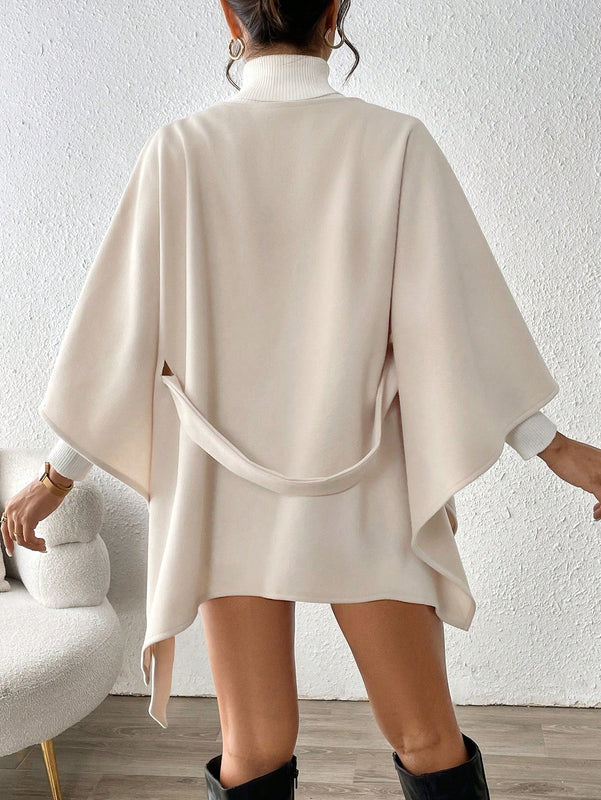 Frenchy abrigo de lana de estilo minimalista de moda, versatil y casual, para otono/invierno