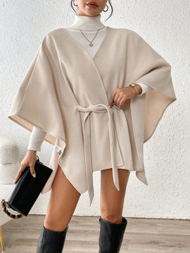Frenchy abrigo de lana de estilo minimalista de moda, versatil y casual, para otono/invierno