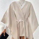 Frenchy abrigo de lana de estilo minimalista de moda, versatil y casual, para otono/invierno