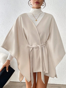 Frenchy abrigo de lana de estilo minimalista de moda, versatil y casual, para otono/invierno
