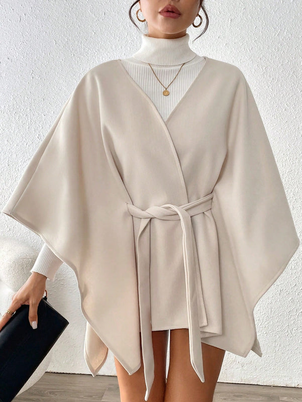 Frenchy abrigo de lana de estilo minimalista de moda, versatil y casual, para otono/invierno