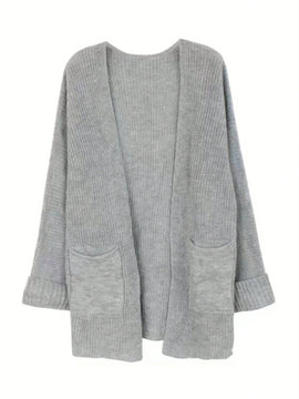 Cardigan con capucha y botones delanteros, cardigan informal de manga larga para otono e invierno, ropa de mujer