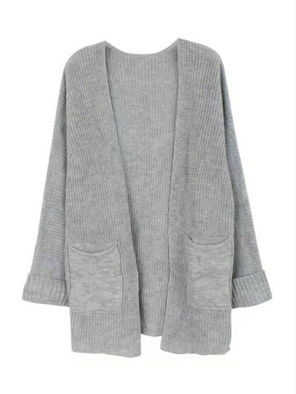 Cardigan con capucha y botones delanteros, cardigan informal de manga larga para otono e invierno, ropa de mujer