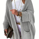 Cardigan con capucha y botones delanteros, cardigan informal de manga larga para otono e invierno, ropa de mujer