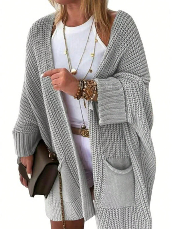 Cardigan con capucha y botones delanteros, cardigan informal de manga larga para otono e invierno, ropa de mujer