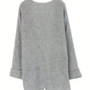 Cardigan con capucha y botones delanteros, cardigan informal de manga larga para otono e invierno, ropa de mujer