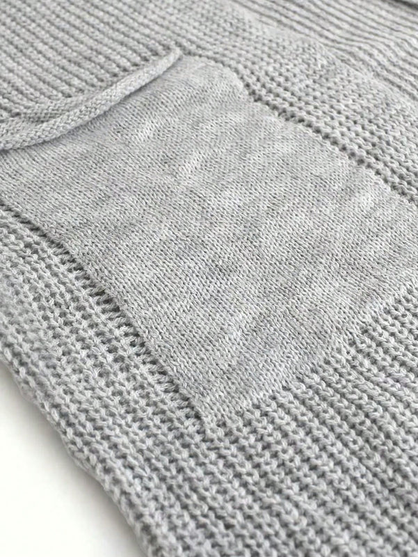 Cardigan con capucha y botones delanteros, cardigan informal de manga larga para otono e invierno, ropa de mujer