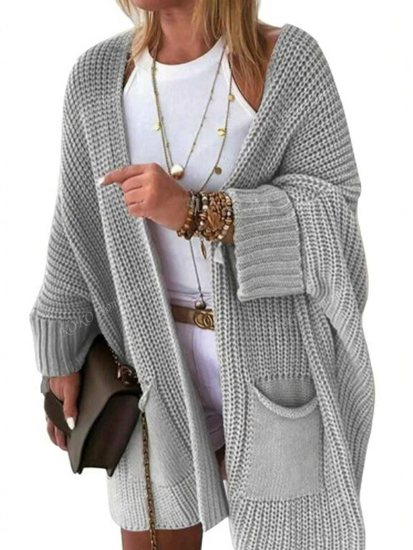 Cardigan con capucha y botones delanteros, cardigan informal de manga larga para otono e invierno, ropa de mujer