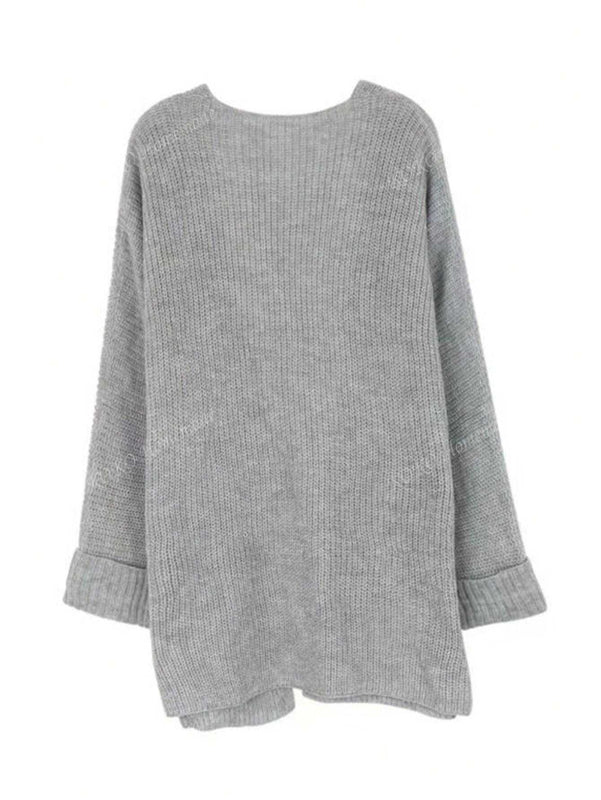 Cardigan con capucha y botones delanteros, cardigan informal de manga larga para otono e invierno, ropa de mujer