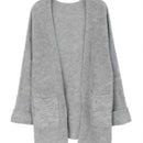Cardigan con capucha y botones delanteros, cardigan informal de manga larga para otono e invierno, ropa de mujer